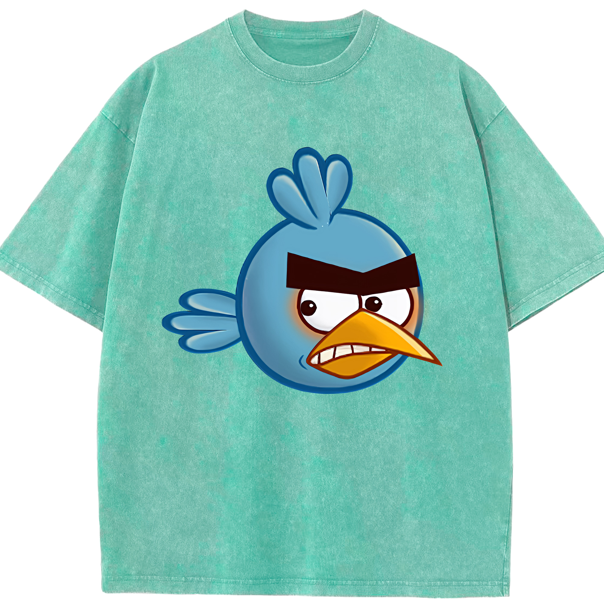 （画像用） Angry Birds アングリーバード 綿100% ヴィンテージ風 半袖Tシャツ（フロントプリント）